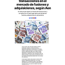 En Colombia aument� un 35% el valor de las transacciones en el mercado de fusiones y adquisiciones, seg�n Aon